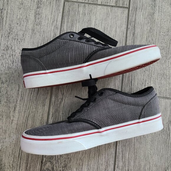 Vans mens Atwood textile black grey and red low top canvas sneakers size 7 - Picture 8 of 12